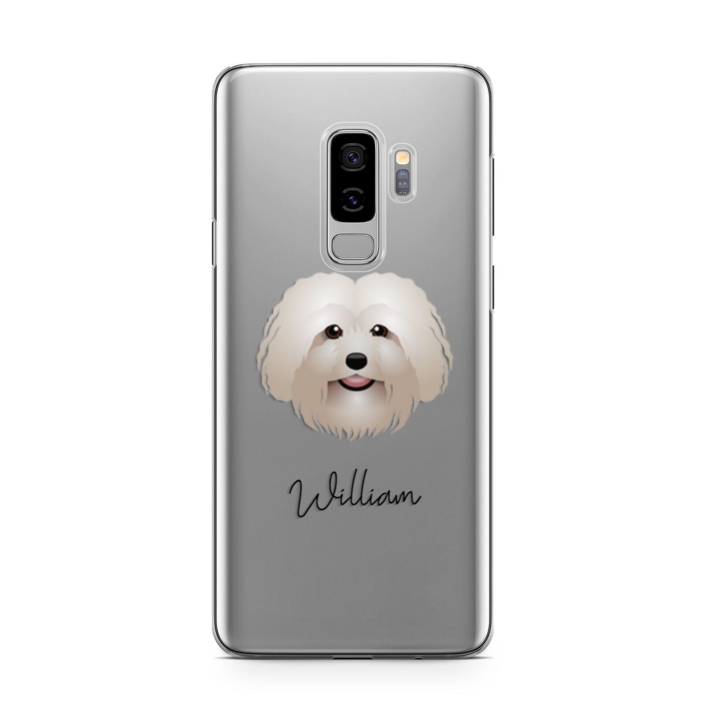 Bolognese Personalised Samsung Galaxy S9 Plus Case on Silver phone
