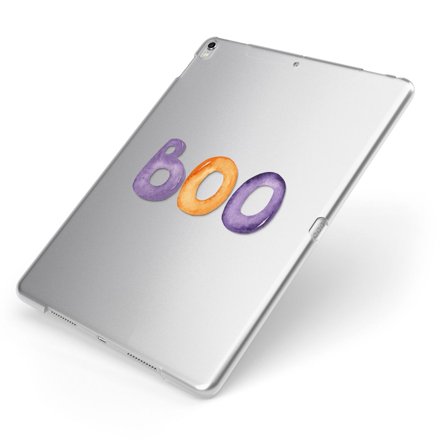 Boo Apple iPad Case on Silver iPad Side View