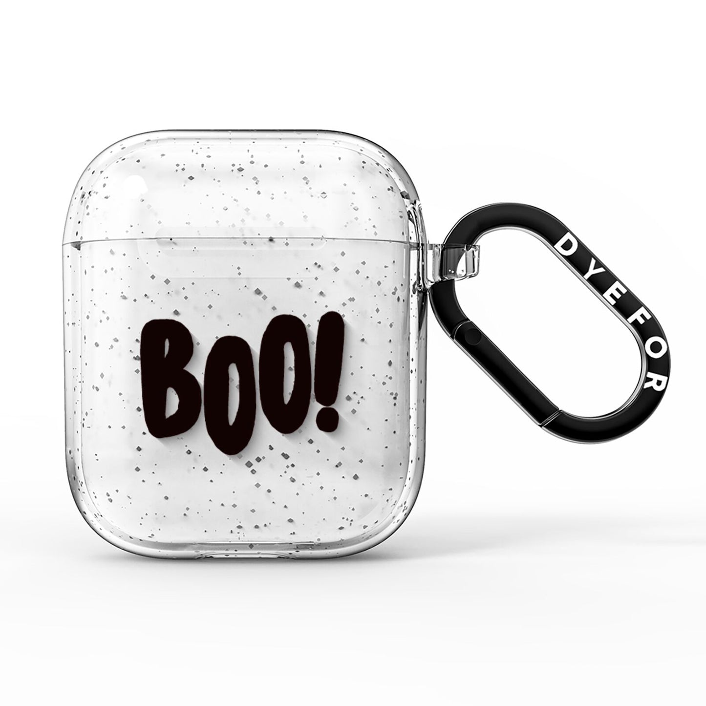 Boo Black AirPods Glitter Case