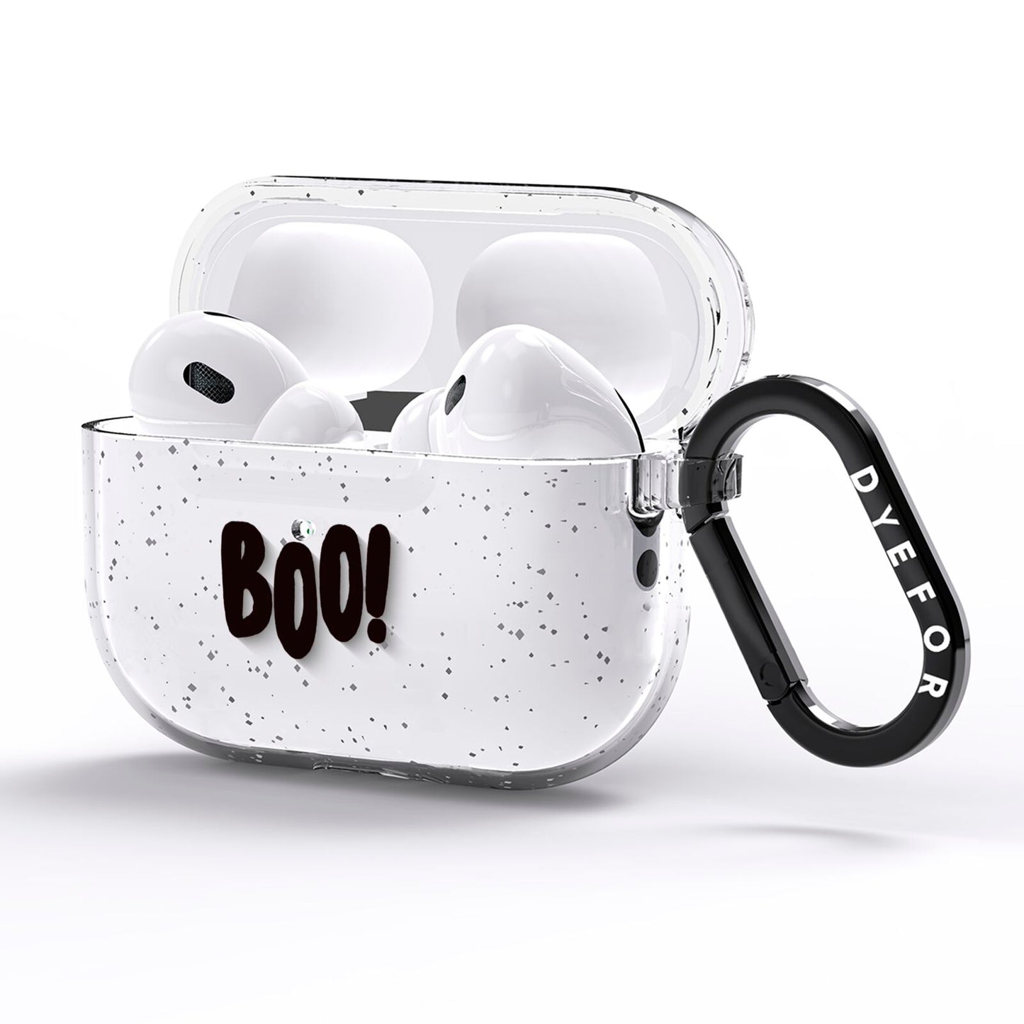 Boo Black AirPods Pro Glitter Case Side Image
