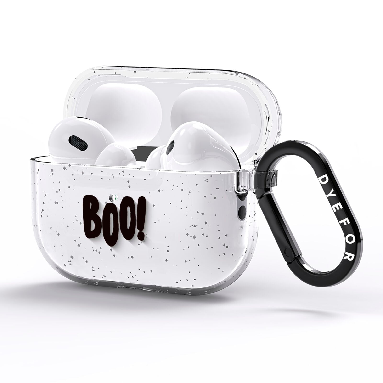 Boo Black AirPods Pro Glitter Case Side Image
