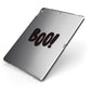Boo Black Apple iPad Case on Grey iPad Side View