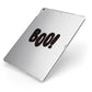 Boo Black Apple iPad Case on Silver iPad Side View