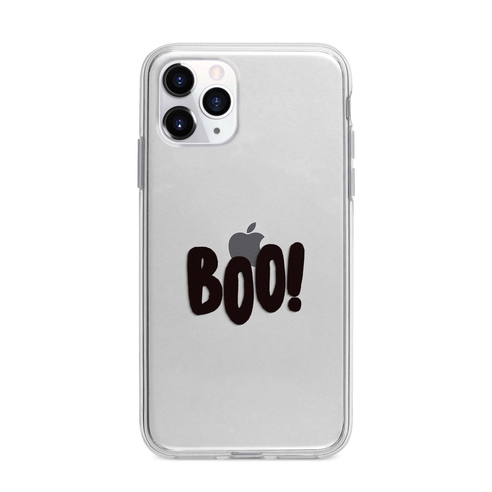 Boo Black Apple iPhone 11 Pro in Silver with Bumper Case