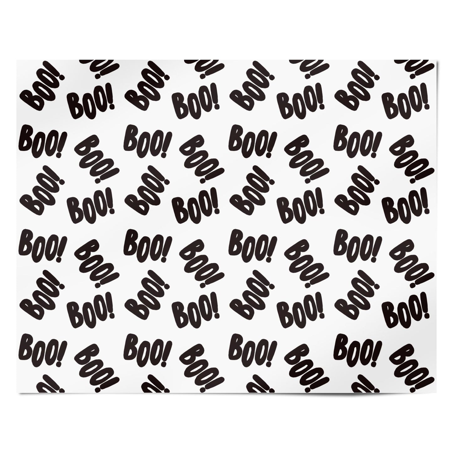 Boo Black Personalised Wrapping Paper Alternative