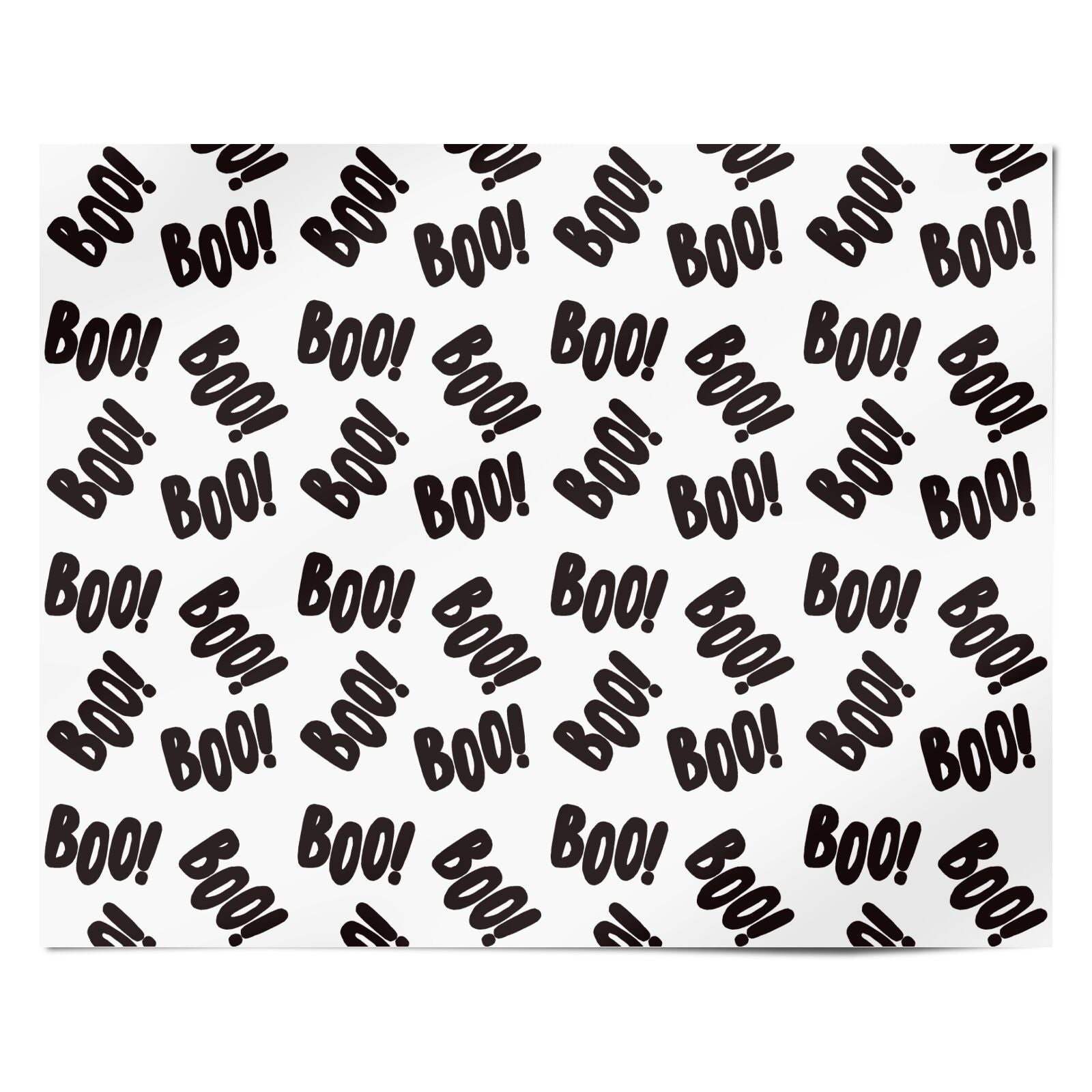 Boo Black Personalised Wrapping Paper Alternative