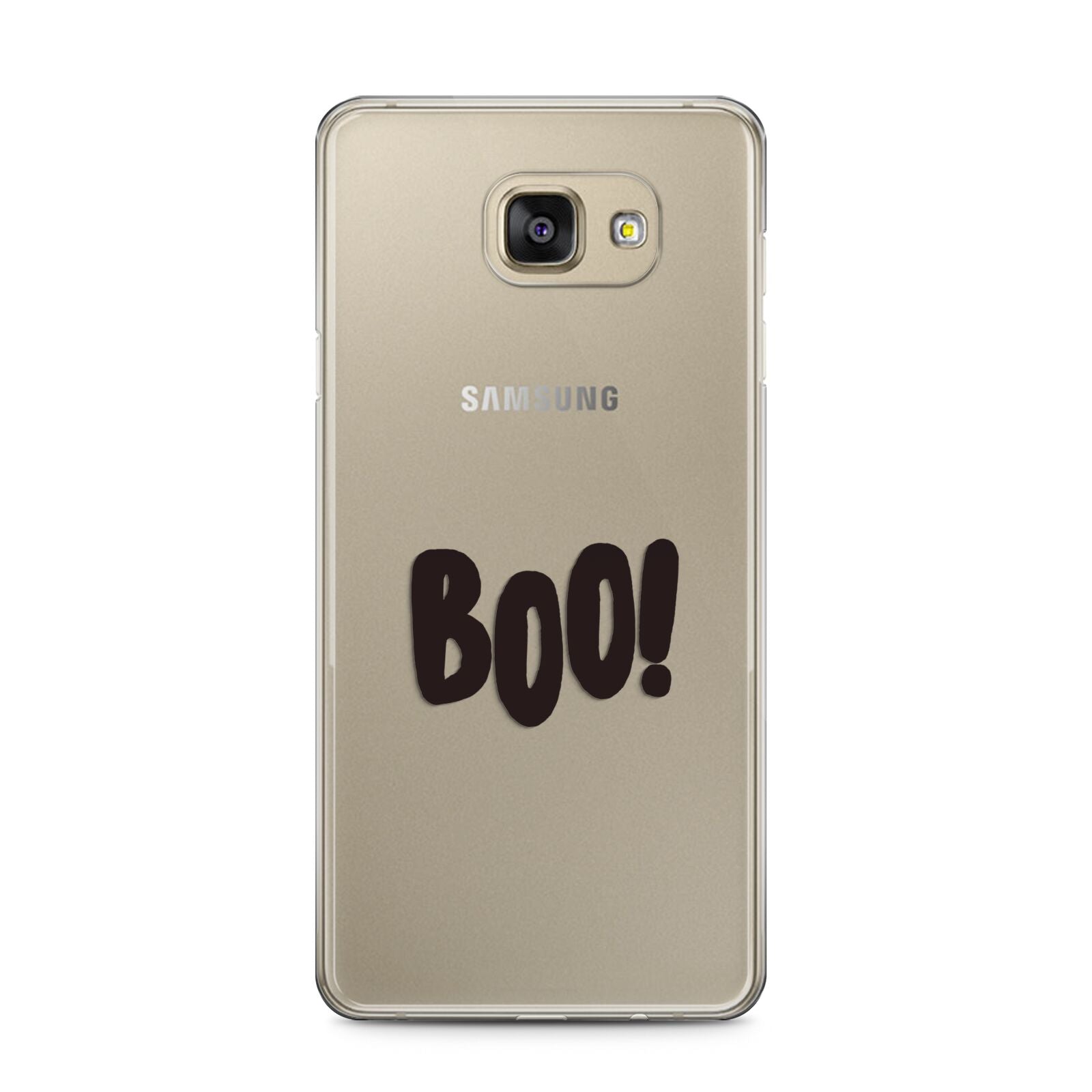 Boo Black Samsung Galaxy A5 2016 Case on gold phone