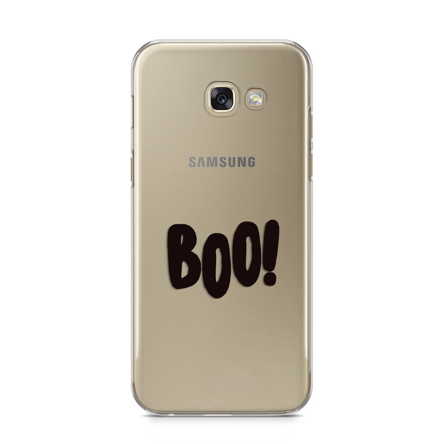 Boo Black Samsung Galaxy A5 2017 Case on gold phone