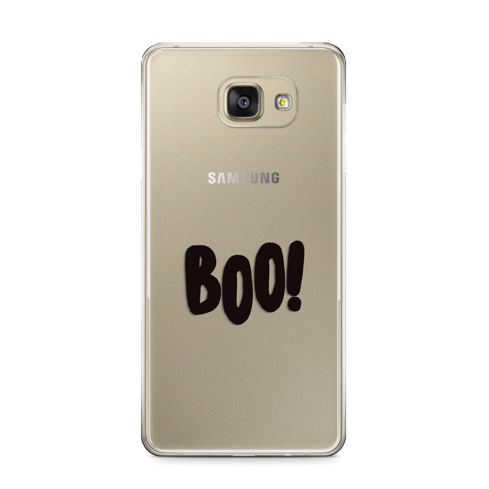 Boo Black Samsung Galaxy A9 2016 Case on gold phone