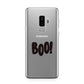 Boo Black Samsung Galaxy S9 Plus Case on Silver phone