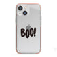 Boo Black iPhone 13 Mini TPU Impact Case with Pink Edges