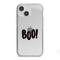 Boo Black iPhone 13 Mini TPU Impact Case with White Edges