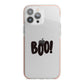 Boo Black iPhone 13 Pro Max TPU Impact Case with Pink Edges