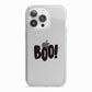 Boo Black iPhone 13 Pro TPU Impact Case with White Edges