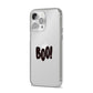 Boo Black iPhone 14 Pro Max Clear Tough Case Silver Angled Image