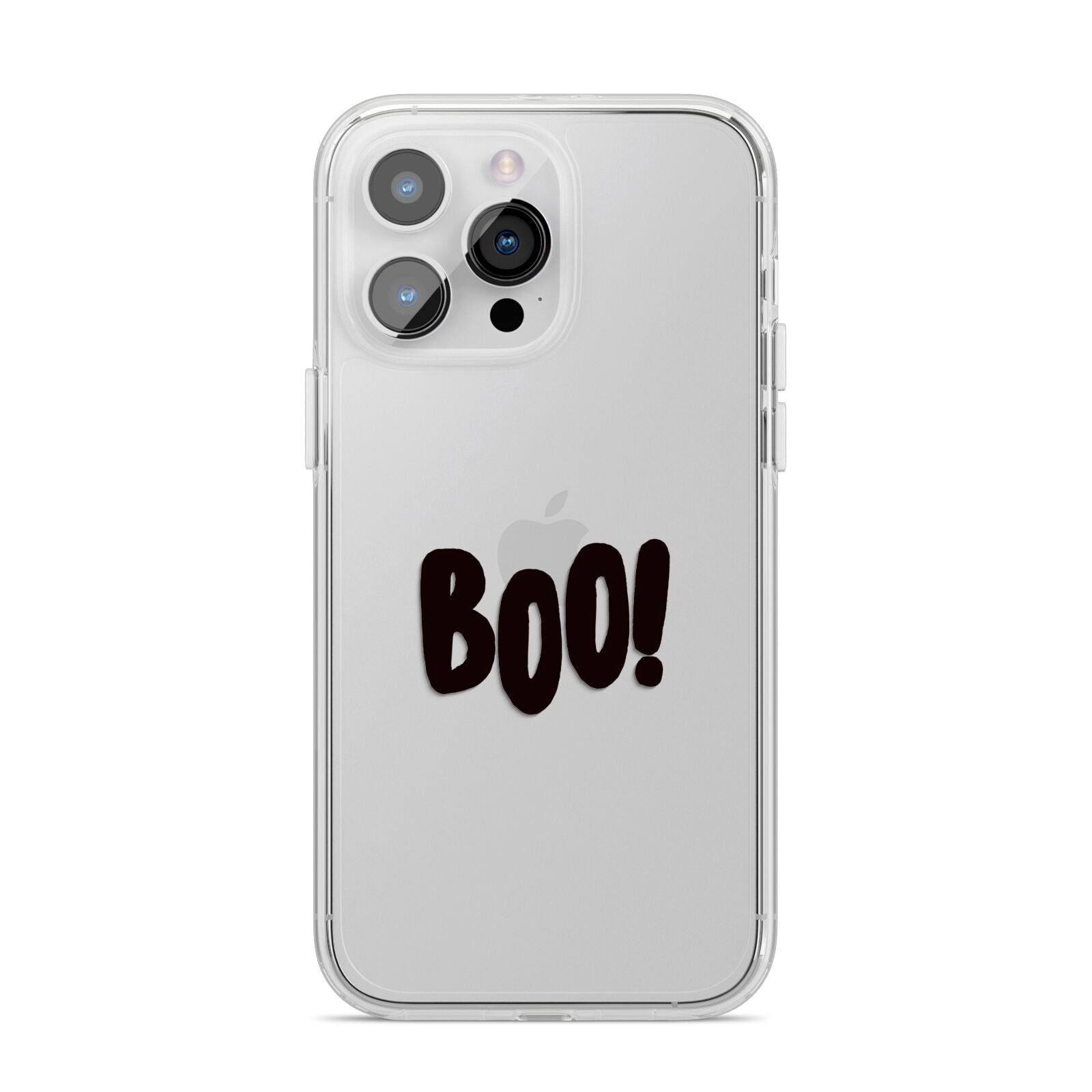 Boo Black iPhone 14 Pro Max Clear Tough Case Silver