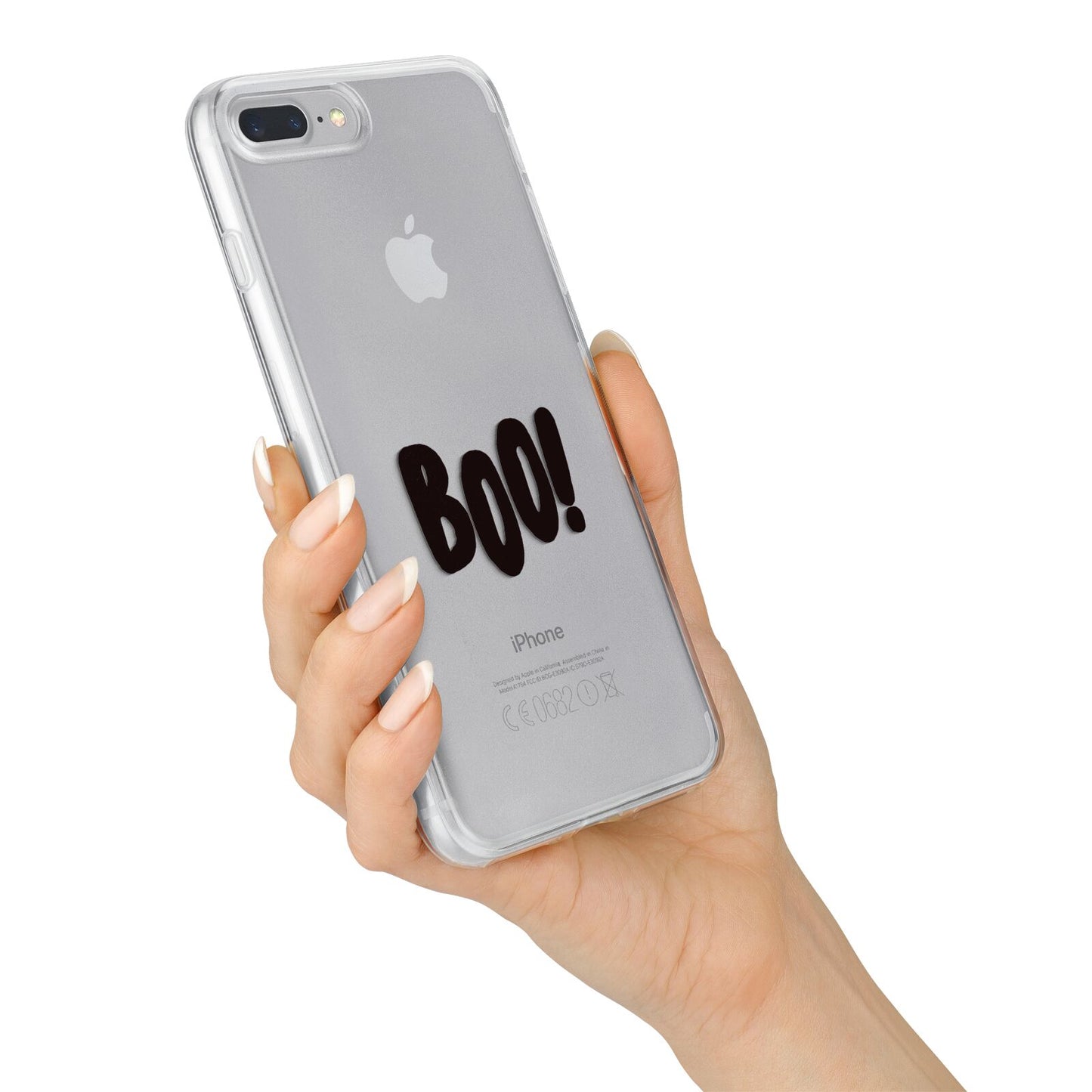 Boo Black iPhone 7 Plus Bumper Case on Silver iPhone Alternative Image