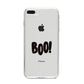 Boo Black iPhone 8 Plus Bumper Case on Silver iPhone