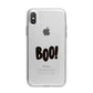 Boo Black iPhone X Bumper Case on Silver iPhone Alternative Image 1