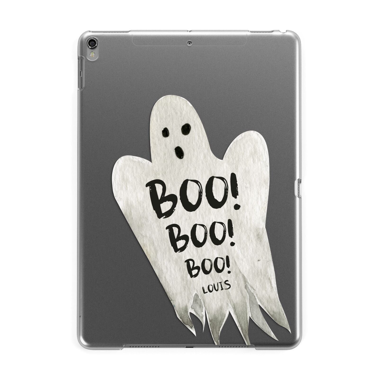Boo Ghost Custom Apple iPad Grey Case