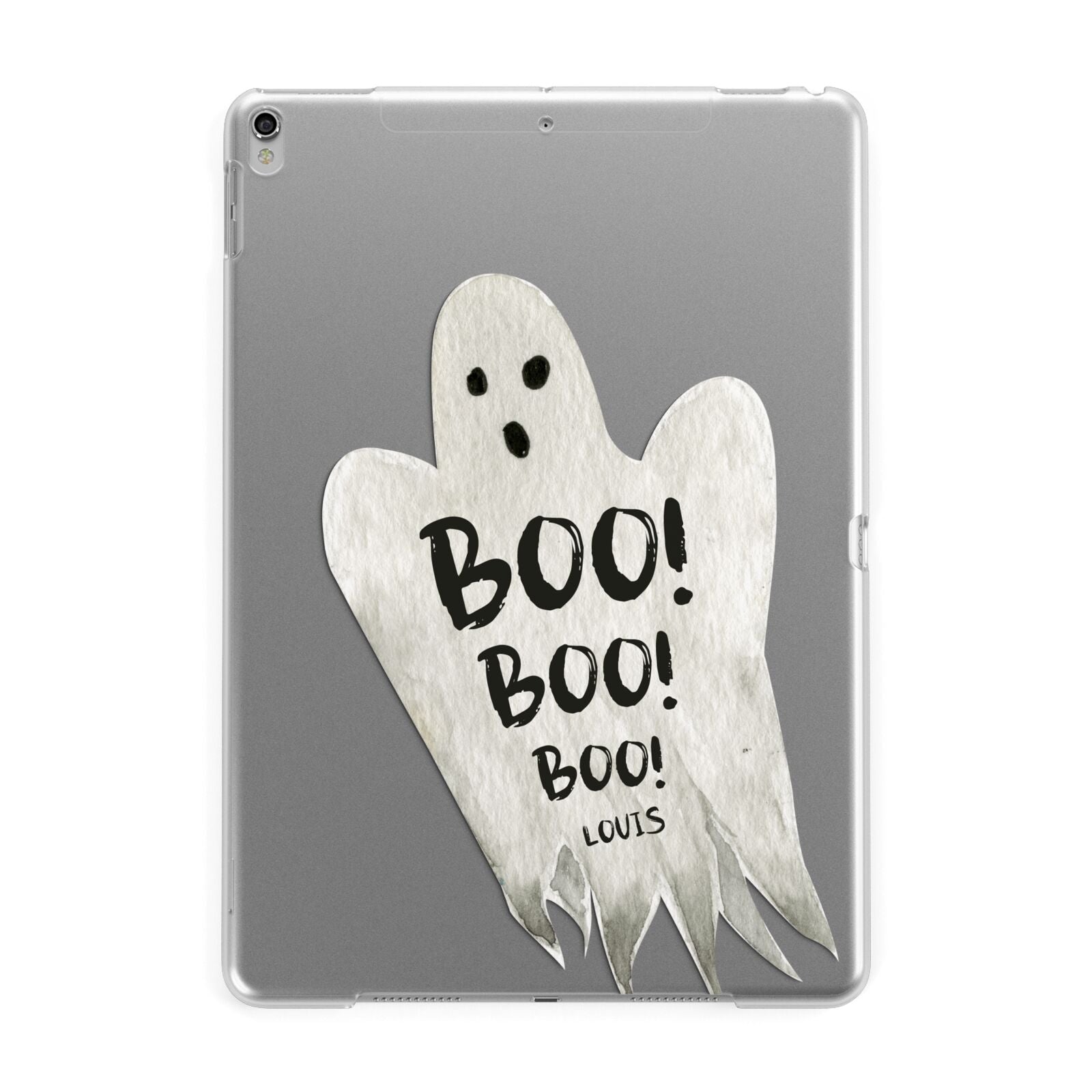 Boo Ghost Custom Apple iPad Silver Case