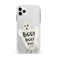 Boo Ghost Custom Apple iPhone 11 Pro Max in Silver with White Impact Case