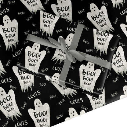 Boo Ghost Custom Custom Wrapping Paper