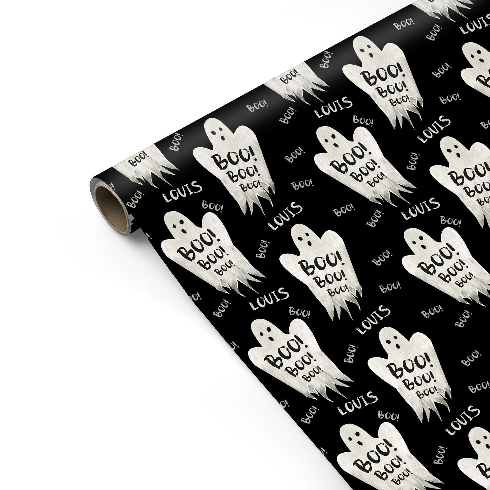 Boo Ghost Custom Personalised Gift Wrap