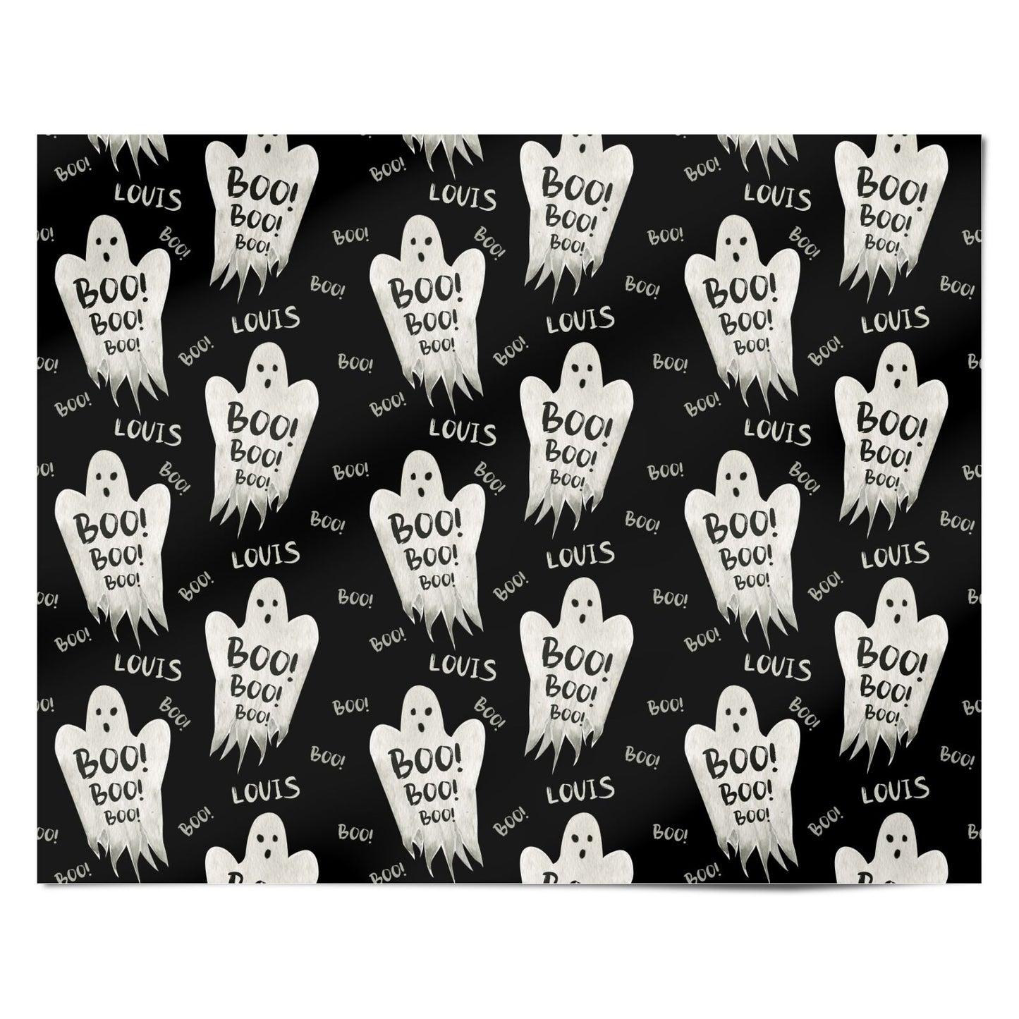 Boo Ghost Custom Personalised Wrapping Paper Alternative