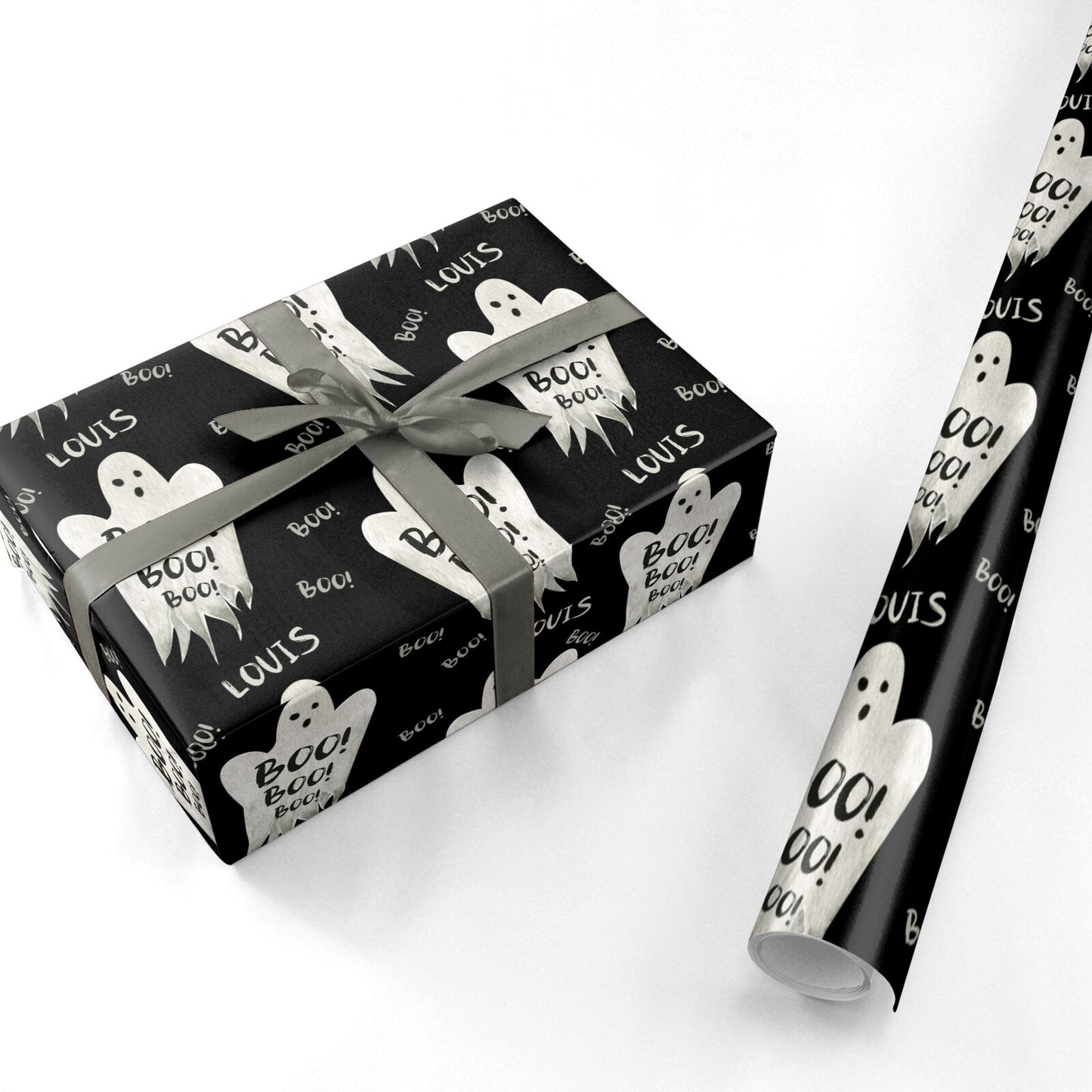 Boo Ghost Custom Personalised Wrapping Paper