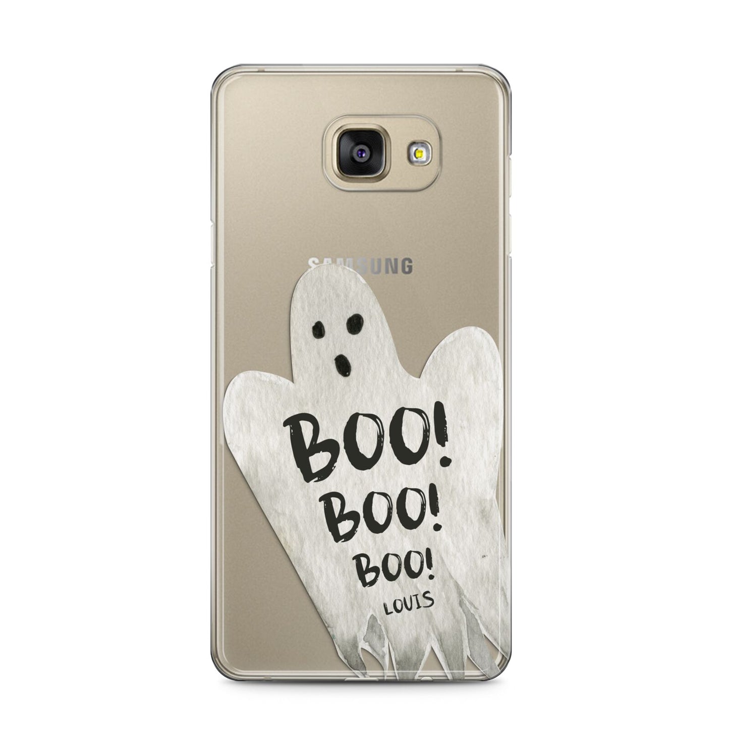 Boo Ghost Custom Samsung Galaxy A5 2016 Case on gold phone