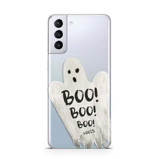 Boo Ghost Custom Samsung S21 Plus Phone Case