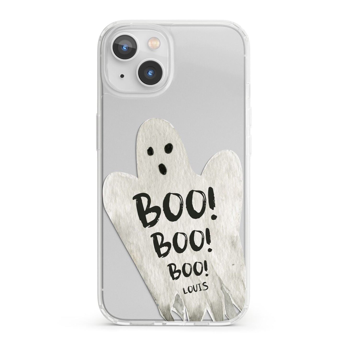 Boo Ghost Custom iPhone 13 Clear Bumper Case