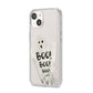 Boo Ghost Custom iPhone 14 Clear Tough Case Starlight Angled Image