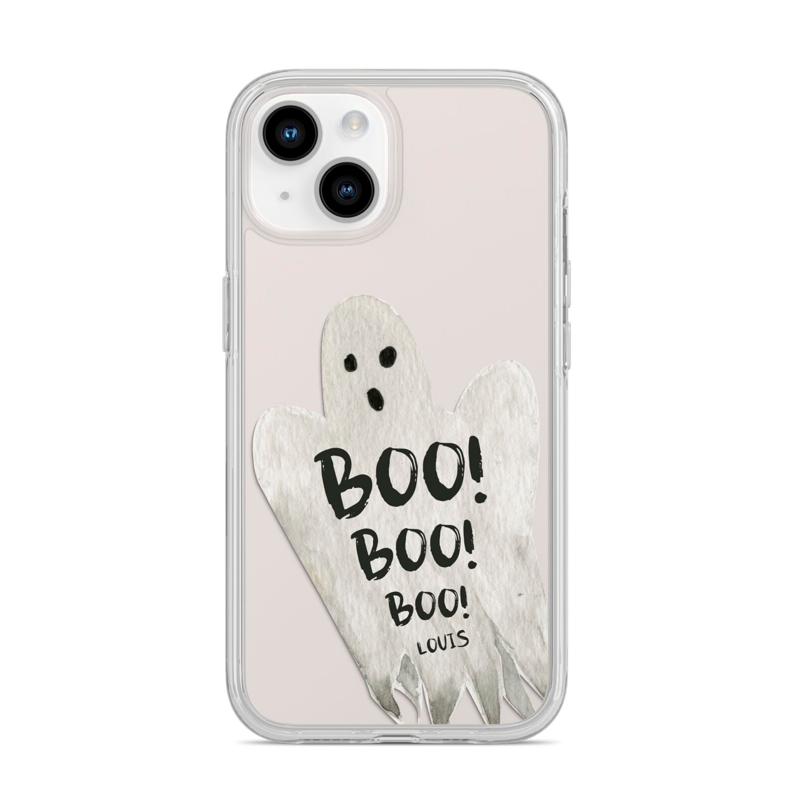 Boo Ghost Custom iPhone 14 Clear Tough Case Starlight