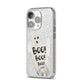 Boo Ghost Custom iPhone 14 Pro Glitter Tough Case Silver Angled Image