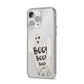 Boo Ghost Custom iPhone 14 Pro Max Clear Tough Case Silver Angled Image