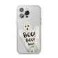 Boo Ghost Custom iPhone 14 Pro Max Clear Tough Case Silver