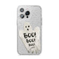 Boo Ghost Custom iPhone 14 Pro Max Glitter Tough Case Silver
