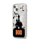 Boo Gothic Black Halloween iPhone 14 Plus Glitter Tough Case Starlight Angled Image