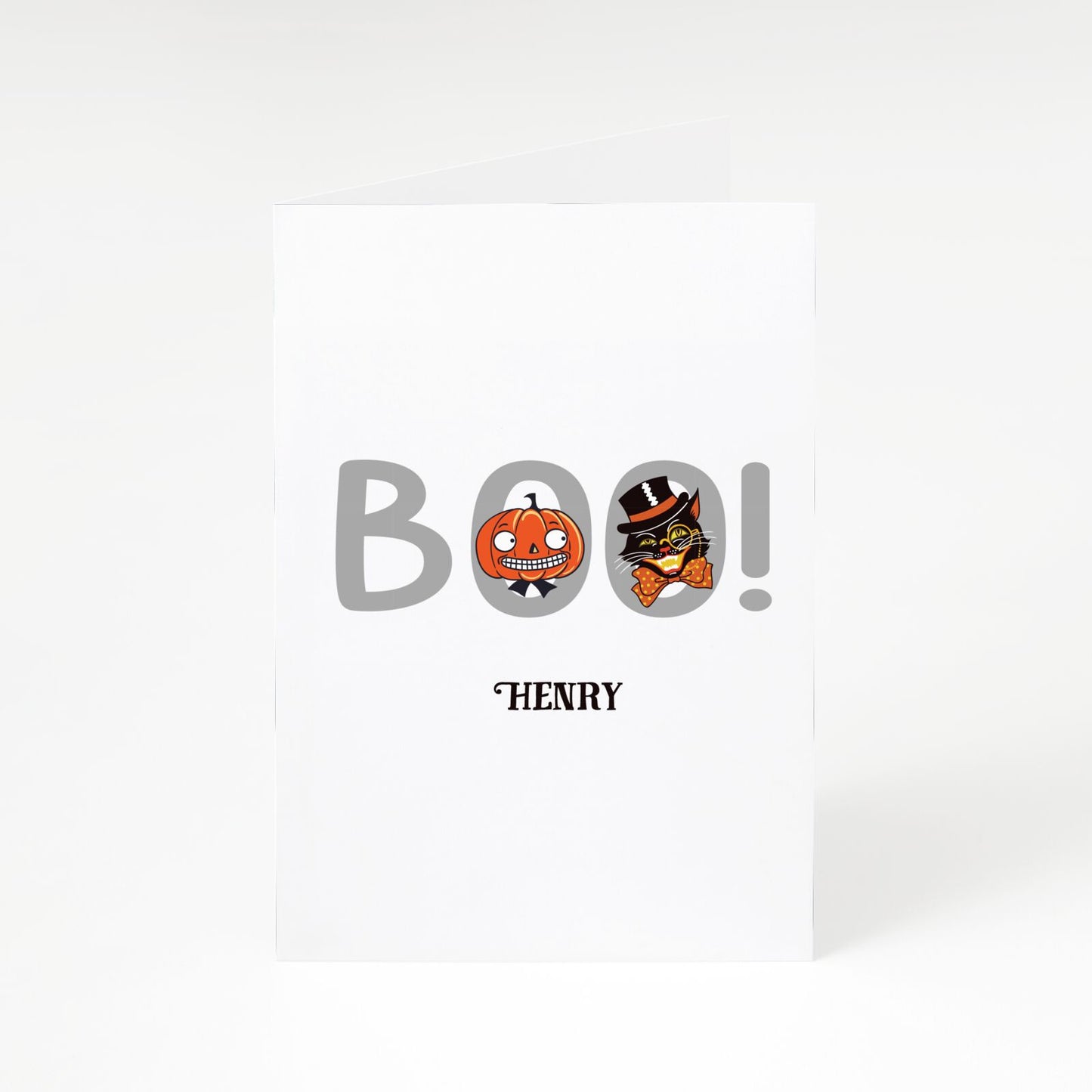 Boo Personalised A5 Greetings Card