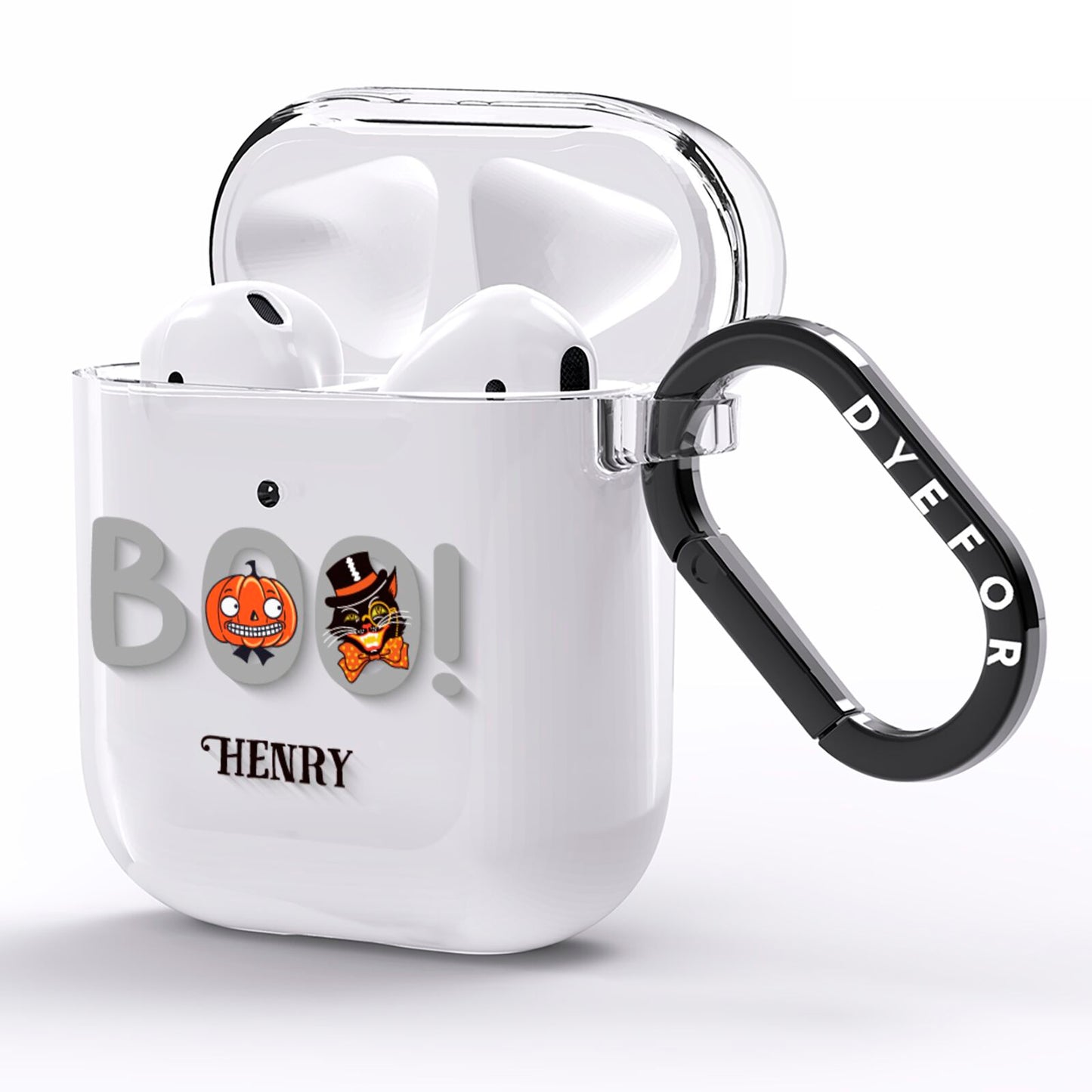Boo Personalised AirPods Clear Case Side Image