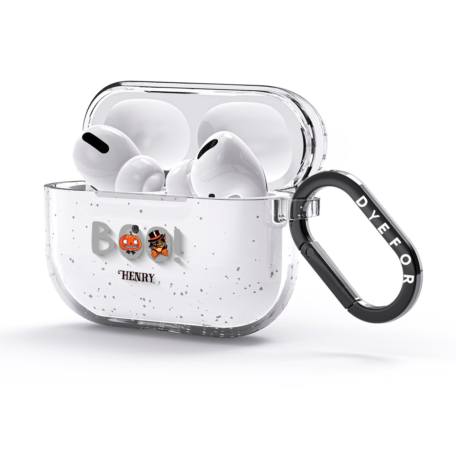 Boo Personalised AirPods Glitter Case 3rd Gen Side Image