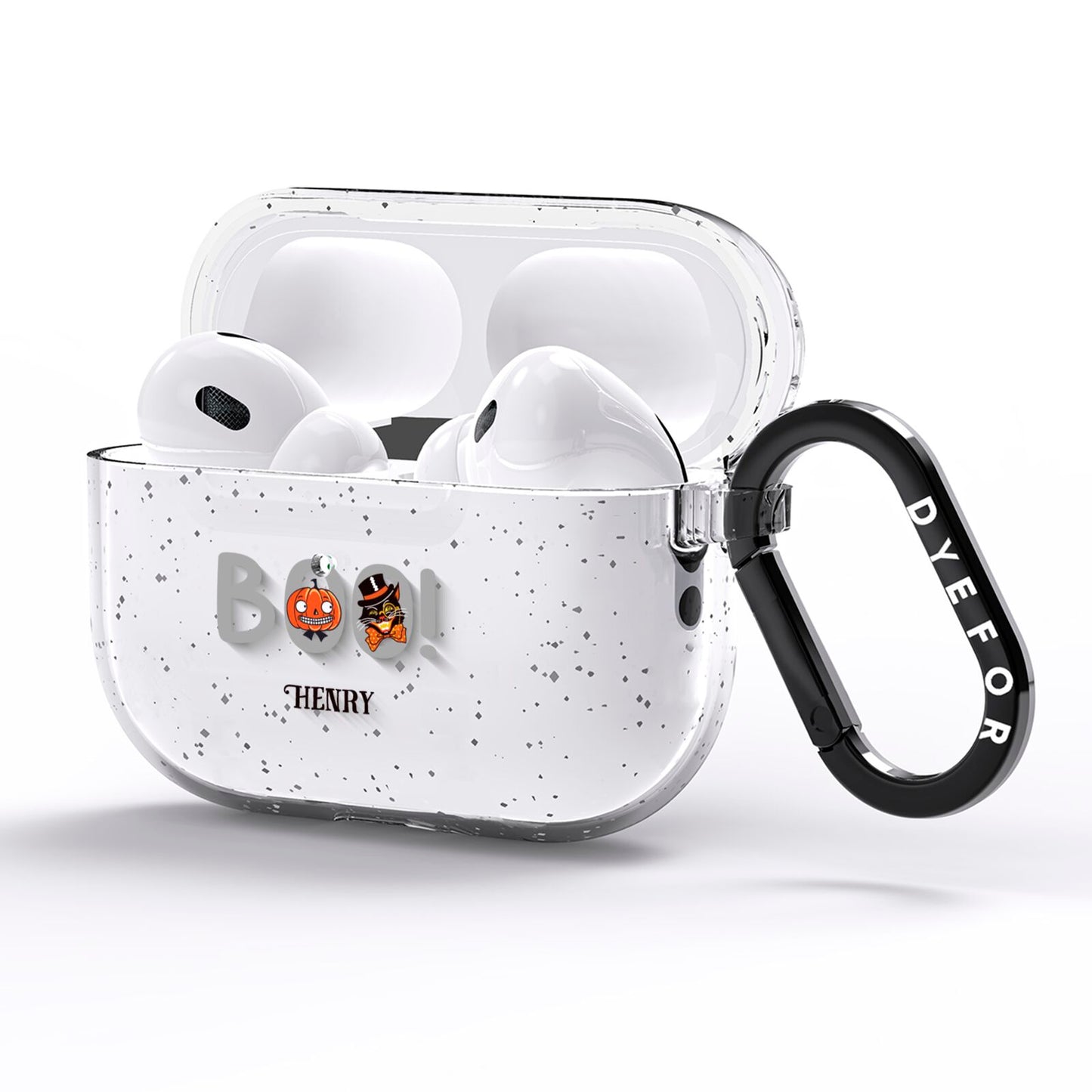 Boo Personalised AirPods Pro Glitter Case Side Image