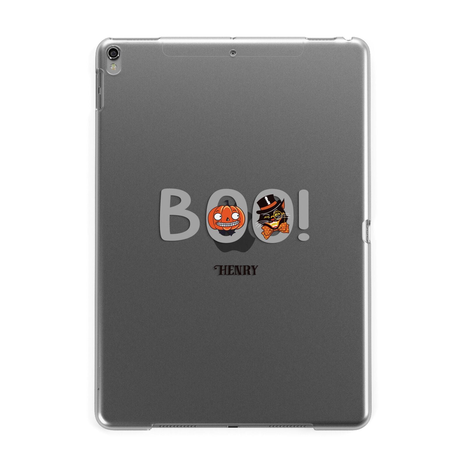 Boo Personalised Apple iPad Grey Case