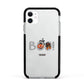 Boo Personalised Apple iPhone 11 in White with Black Impact Case