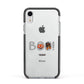 Boo Personalised Apple iPhone XR Impact Case Black Edge on Silver Phone