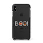Boo Personalised Apple iPhone Xs Max Impact Case Black Edge on Black Phone