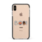 Boo Personalised Apple iPhone Xs Max Impact Case Black Edge on Gold Phone
