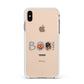 Boo Personalised Apple iPhone Xs Max Impact Case White Edge on Gold Phone